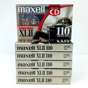 Lot of 6 NEW Maxell XLII 110 Audio Cassettes High Bias IEC Type II 110 Minutes